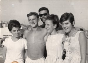 1965 trener Boris Tučić s prvacima SFRJ Davorka Buneta, MIljenko Kuzele, Ani Franičević, Višnja Ban